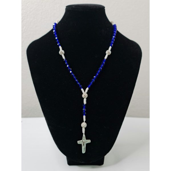 Elegant blue rosary QUEEN OF PEACE – MEDJUGORJE_10_kris