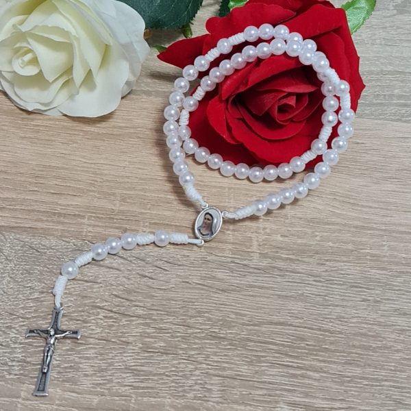 Rosary Medjugorje – White pearl