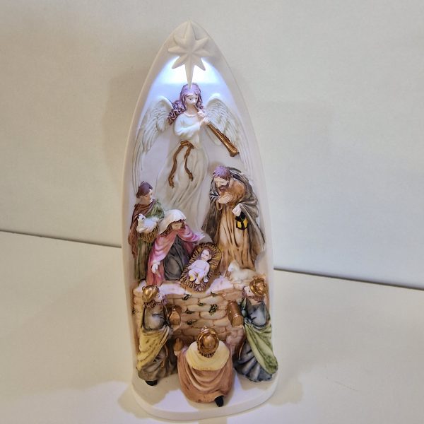 Holy Family Nativity Arch, Light Up Tabletop