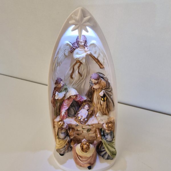 Holy Family Nativity Arch, Light Up Tabletop